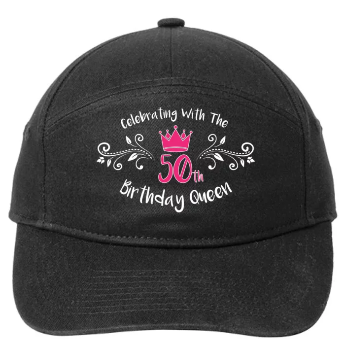 Celebrating With The 50th Birthday Queen 7-Panel Snapback Hat