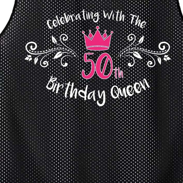 Celebrating With The 50th Birthday Queen Mesh Reversible Basketball Jersey Tank