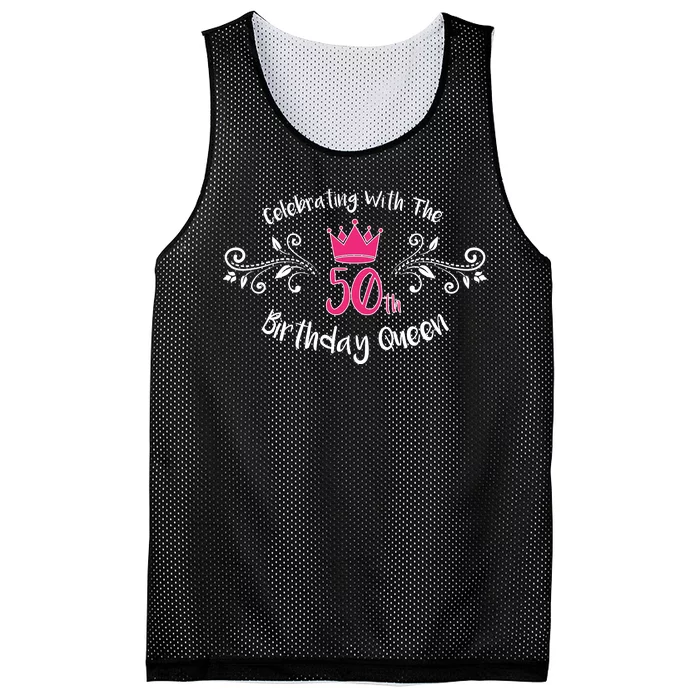 Celebrating With The 50th Birthday Queen Mesh Reversible Basketball Jersey Tank