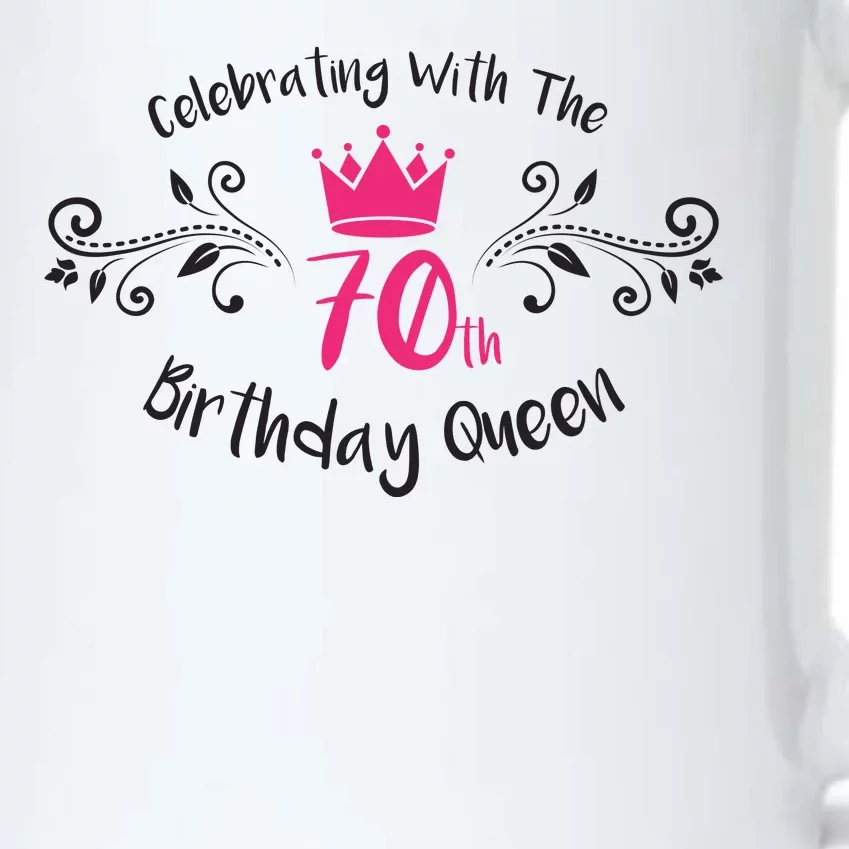 Celebrating With The 70th Birthday Queen Black Color Changing Mug