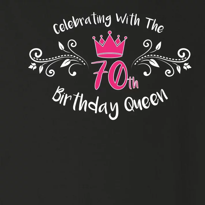 Celebrating With The 70th Birthday Queen Toddler Long Sleeve Shirt