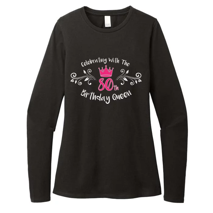 Celebrating With The 80th Birthday Queen Womens CVC Long Sleeve Shirt