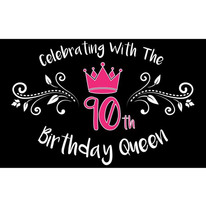 Celebrating With The 90th Birthday Queen Bumper Sticker