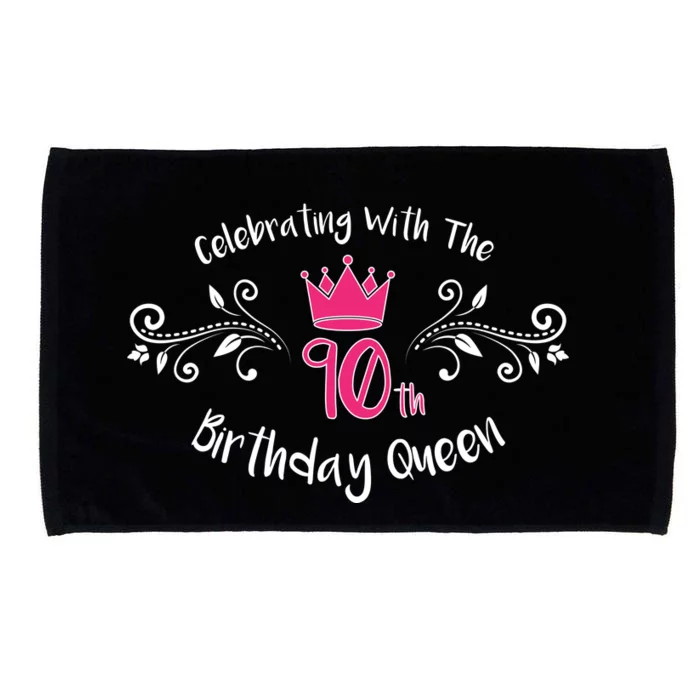 Celebrating With The 90th Birthday Queen Microfiber Hand Towel