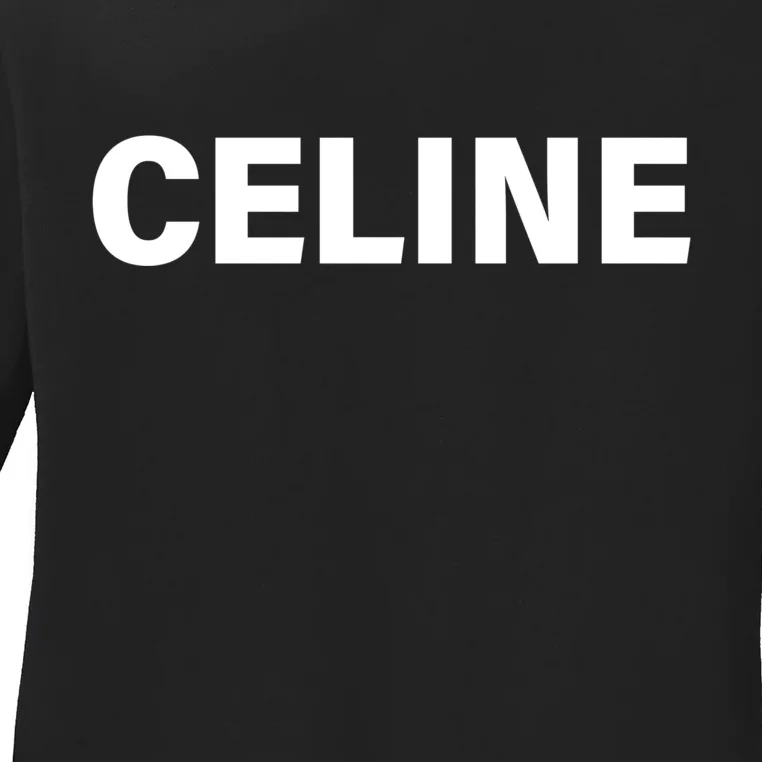 Celine Name Imprint Ladies Long Sleeve Shirt