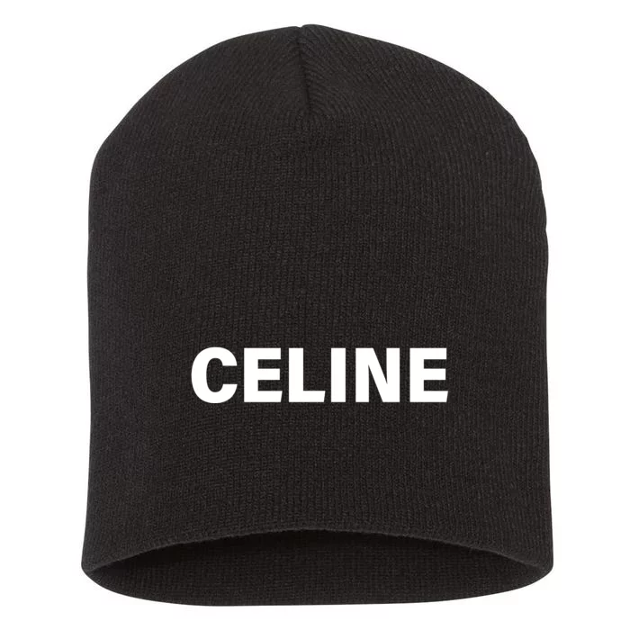 Celine Name Imprint Short Acrylic Beanie