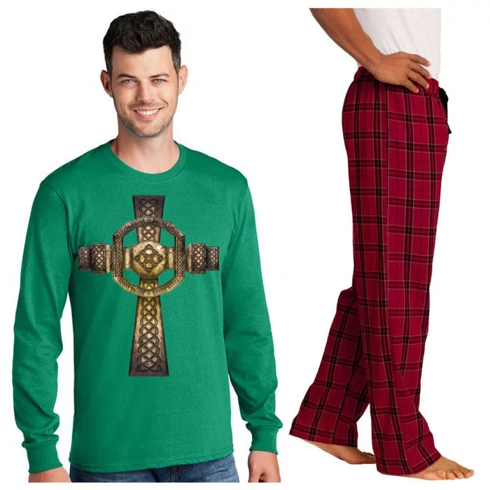 Celtic Irish Cross Long Sleeve Pajama Set