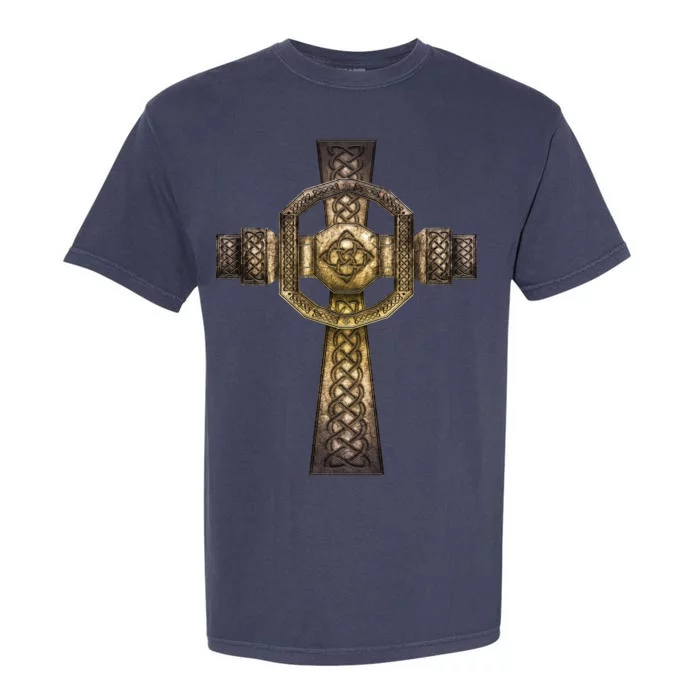 Celtic Irish Cross Garment-Dyed Heavyweight T-Shirt