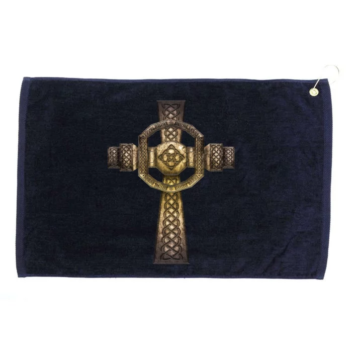 Celtic Irish Cross Grommeted Golf Towel