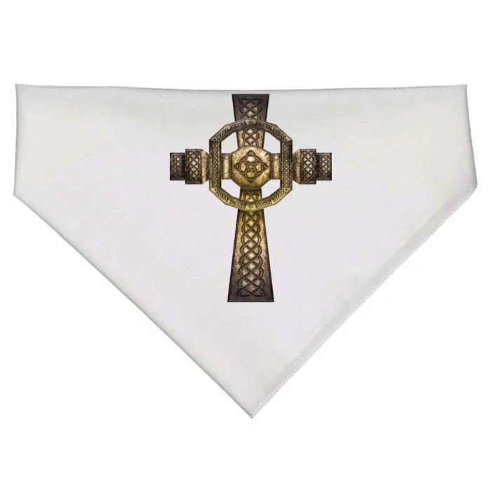 Celtic Irish Cross USA-Made Doggie Bandana