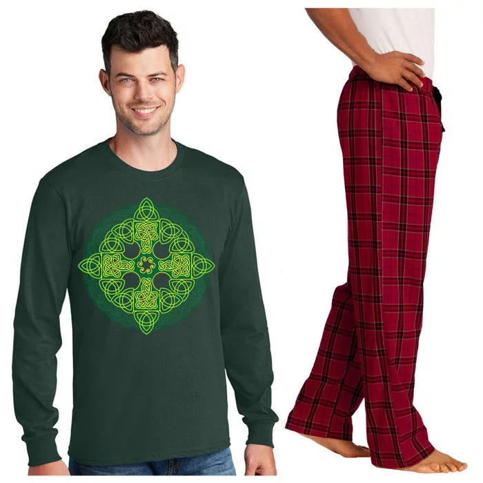 Celtic Knot Cross St. Patrick's Day Long Sleeve Pajama Set