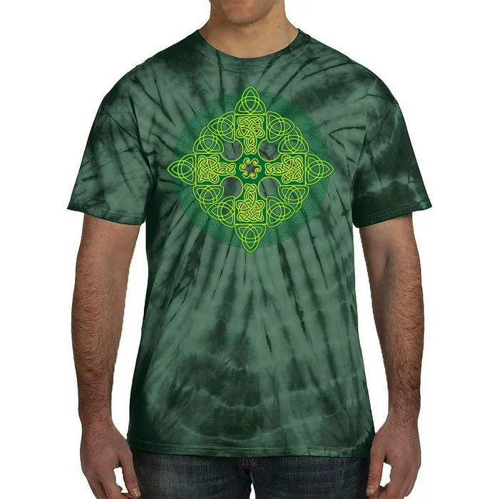 Celtic Knot Cross St. Patrick's Day Tie-Dye T-Shirt