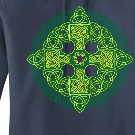 Celtic Knot Cross St. Patrick's Day Women's Pullover Hoodie