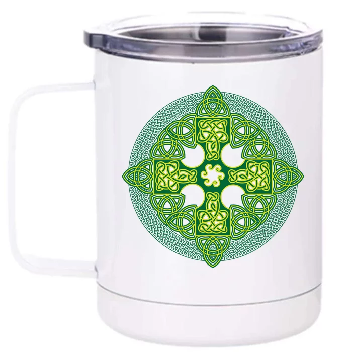 Celtic Knot Cross St. Patrick's Day Front & Back 12oz Stainless Steel Tumbler Cup