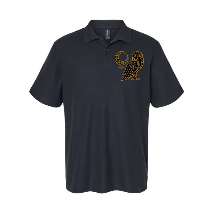 Celtic Knot Moon Owl Softstyle Adult Sport Polo