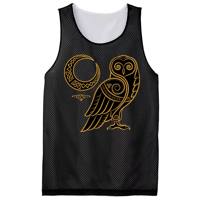 Celtic Knot Moon Owl Mesh Reversible Basketball Jersey Tank