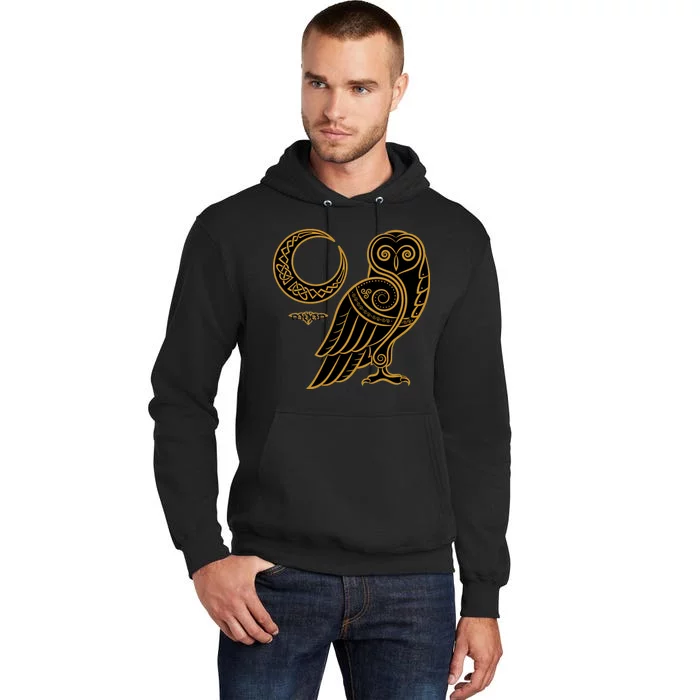 Celtic Knot Moon Owl Tall Hoodie