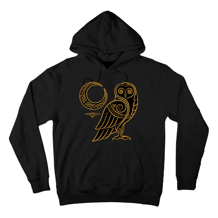 Celtic Knot Moon Owl Tall Hoodie