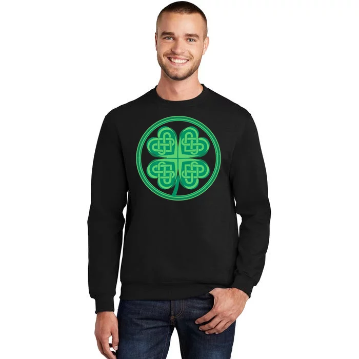 Celtic Pattern Shamrock Clover St Patrick's Day Sweatshirt