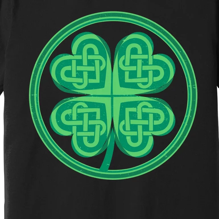 Celtic Pattern Shamrock Clover St Patrick's Day Premium T-Shirt