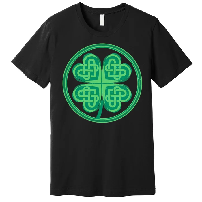 Celtic Pattern Shamrock Clover St Patrick's Day Premium T-Shirt