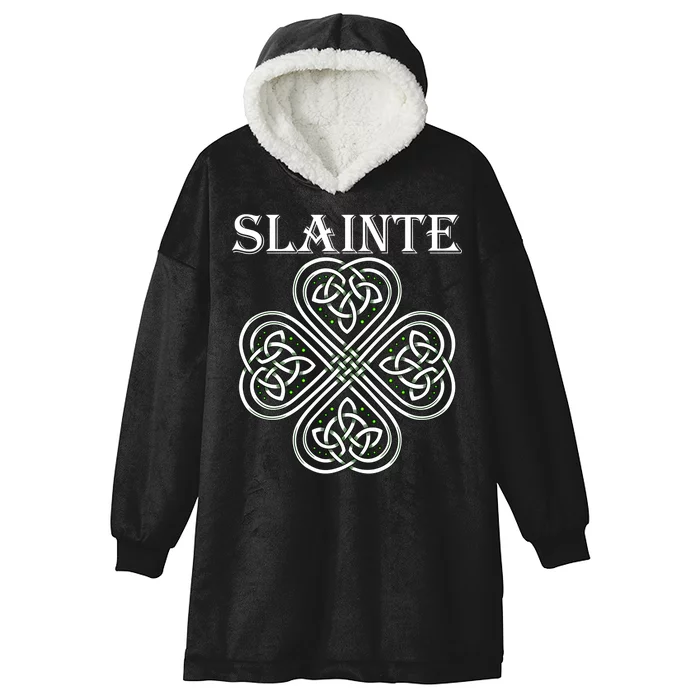 Celtic Slainte - Cheers Good Health From Ireland Hooded Wearable Blanket