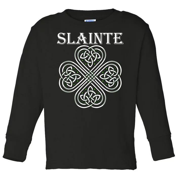 Celtic Slainte - Cheers Good Health From Ireland Toddler Long Sleeve Shirt