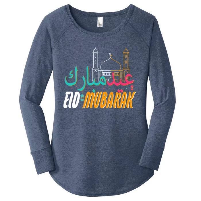 Celebrate Eid Mubarak Ramadan Kareem Women's Perfect Tri Tunic Long Sleeve Shirt