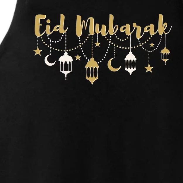 Celebrate Eid Mubarak Festival Ladies Tri-Blend Wicking Tank