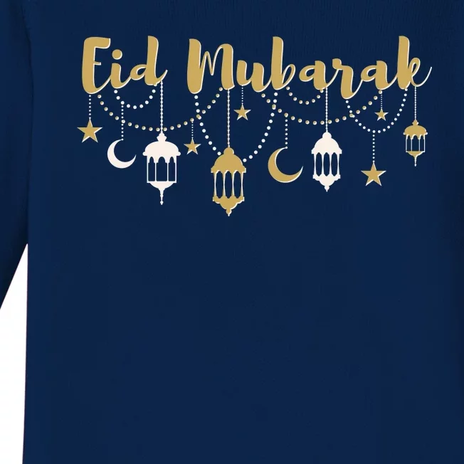 Celebrate Eid Mubarak Festival Baby Long Sleeve Bodysuit