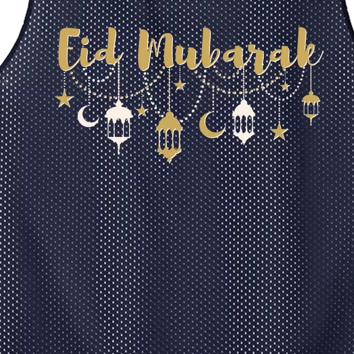 Celebrate Eid Mubarak Festival Mesh Reversible Basketball Jersey Tank