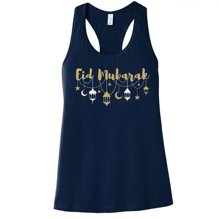 Celebrate Eid Mubarak Festival Women's Racerback Tank