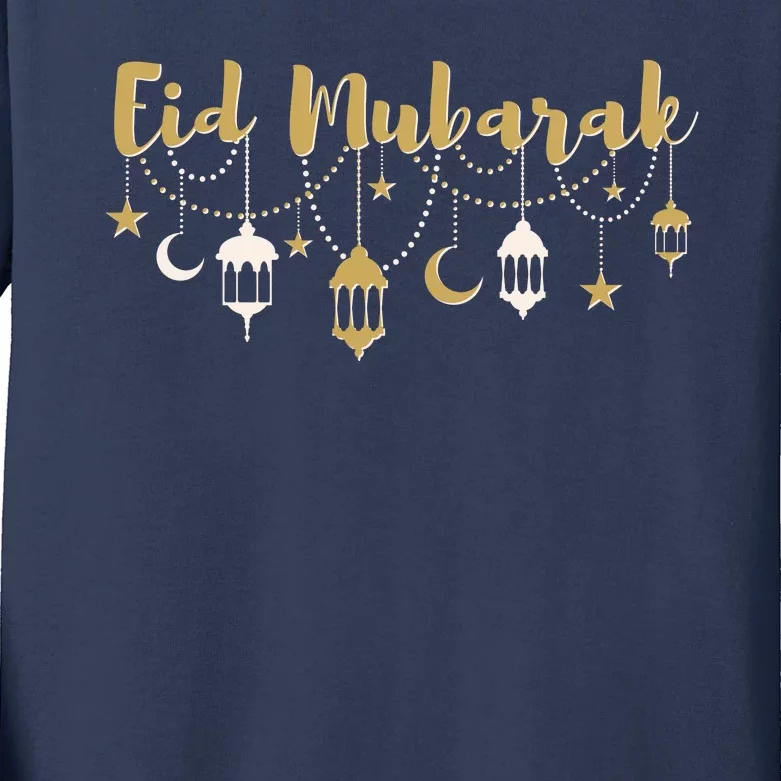 Celebrate Eid Mubarak Festival Kids Long Sleeve Shirt