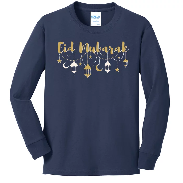 Celebrate Eid Mubarak Festival Kids Long Sleeve Shirt