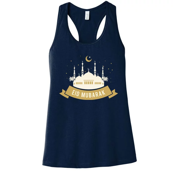 Celebrate EID MUBARAK Festival Women's Racerback Tank