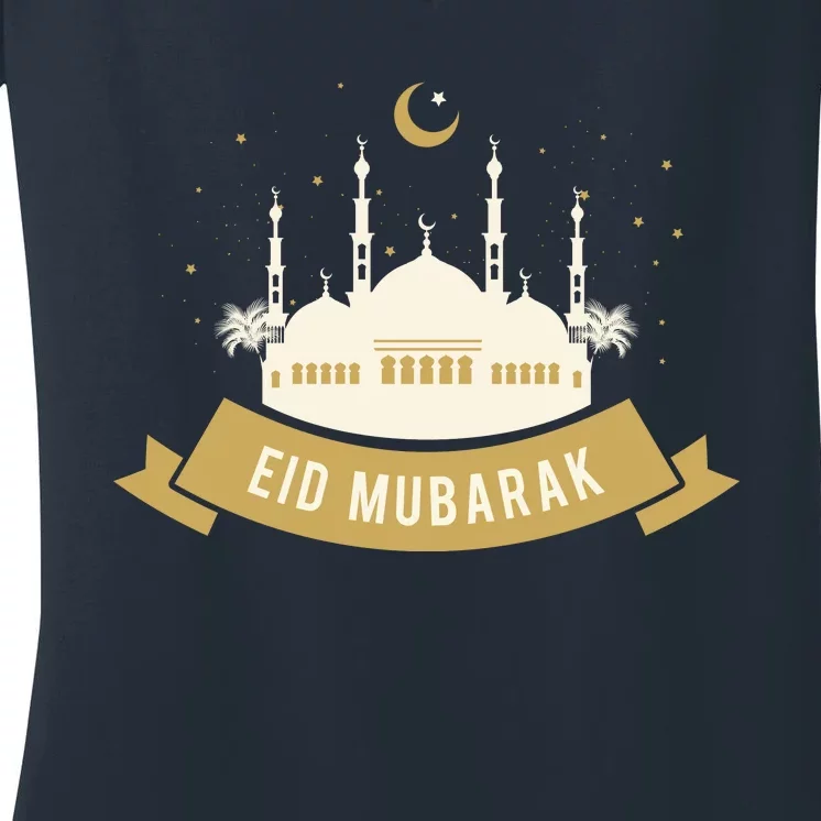 Celebrate EID MUBARAK Festival Women's V-Neck T-Shirt