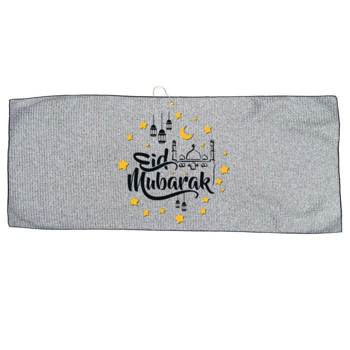 Celebrate Eid Mubarak Large Microfiber Waffle Golf Towel