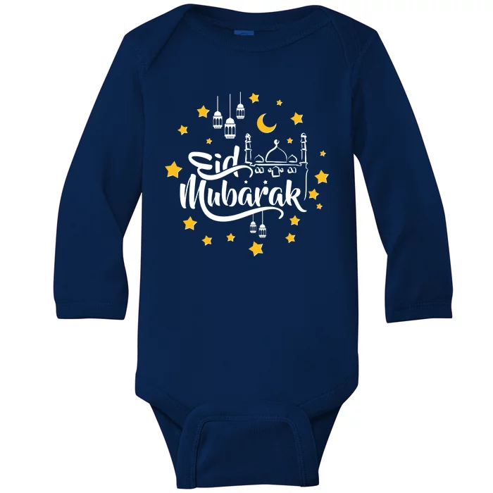 Celebrate Eid Mubarak Baby Long Sleeve Bodysuit