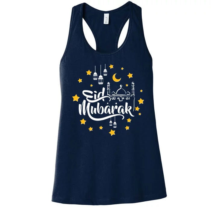 Celebrate Eid Mubarak Women's Racerback Tank