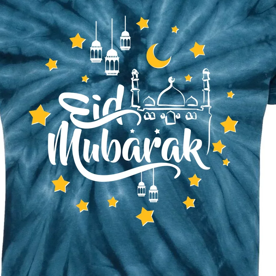 Celebrate Eid Mubarak Kids Tie-Dye T-Shirt