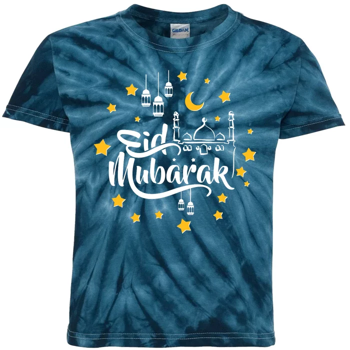 Celebrate Eid Mubarak Kids Tie-Dye T-Shirt