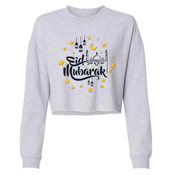 Celebrate Eid Mubarak Cropped Pullover Crew