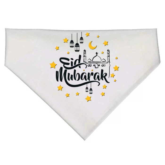 Celebrate Eid Mubarak USA-Made Doggie Bandana