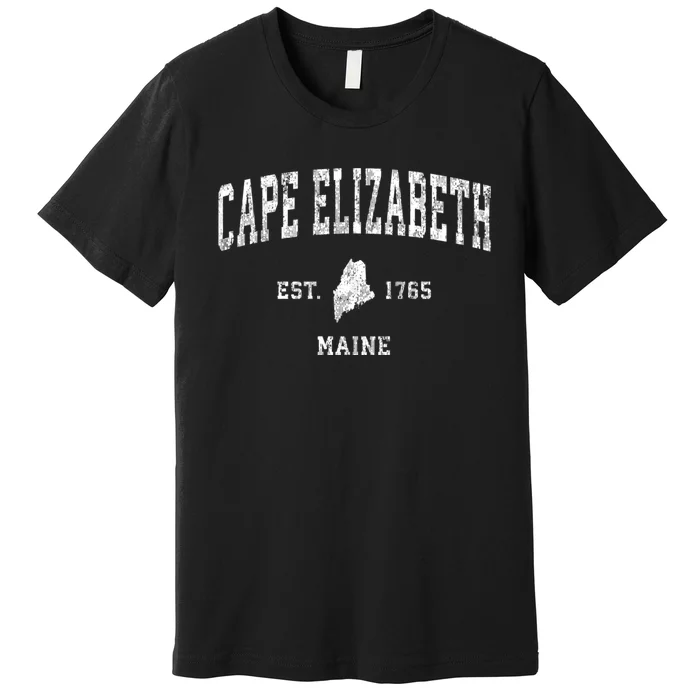 Cape Elizabeth Maine Me Vintage Athletic Sports Premium T-Shirt