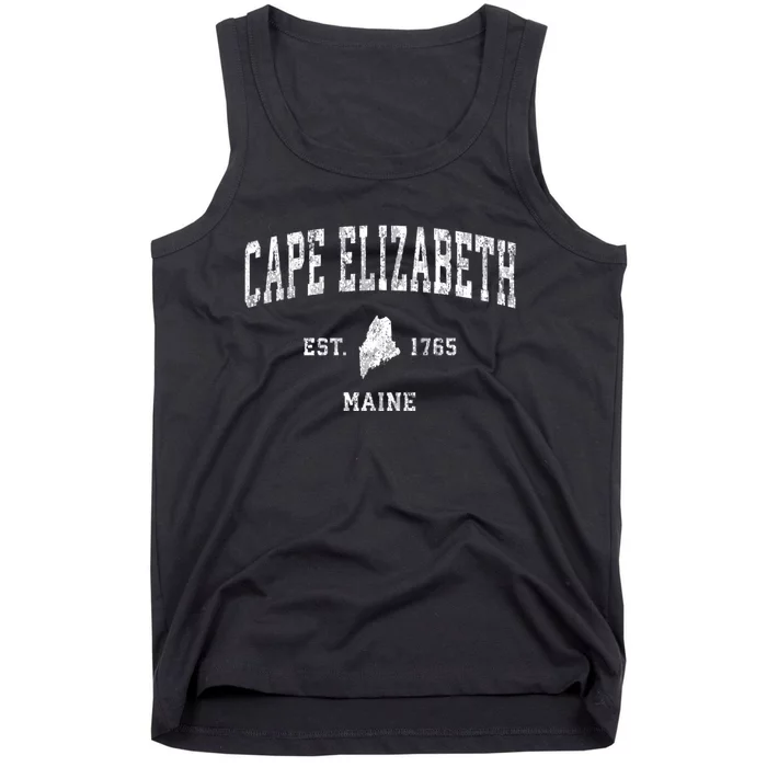 Cape Elizabeth Maine Me Vintage Athletic Sports Tank Top