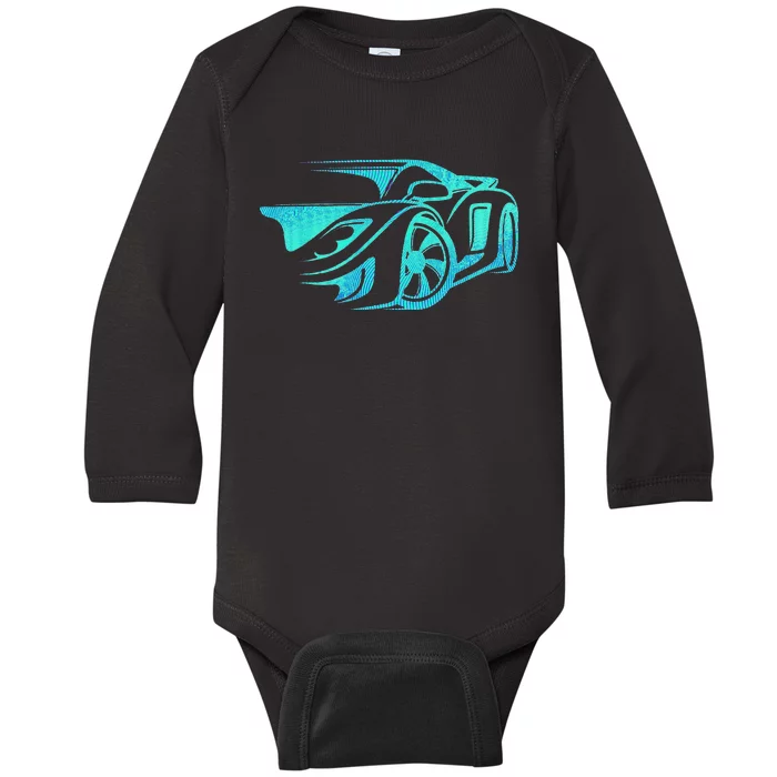 Car Enthusiast Muscle Car Gift Exotic Baby Long Sleeve Bodysuit