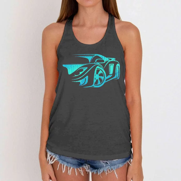 Car Enthusiast Muscle Car Gift Exotic Women's Knotted Racerback Tank