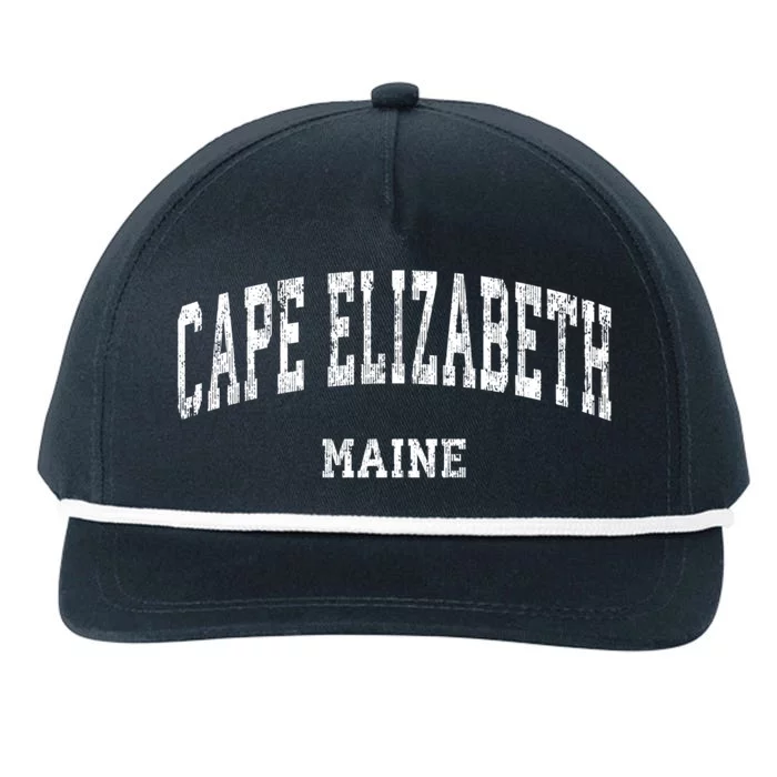 Cape Elizabeth Maine Me Vintage Varsity Sports Design Snapback Five-Panel Rope Hat