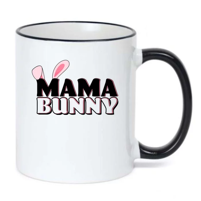 Cute Easter Mama Bunny Matching Family Shirts Black Color Changing Mug