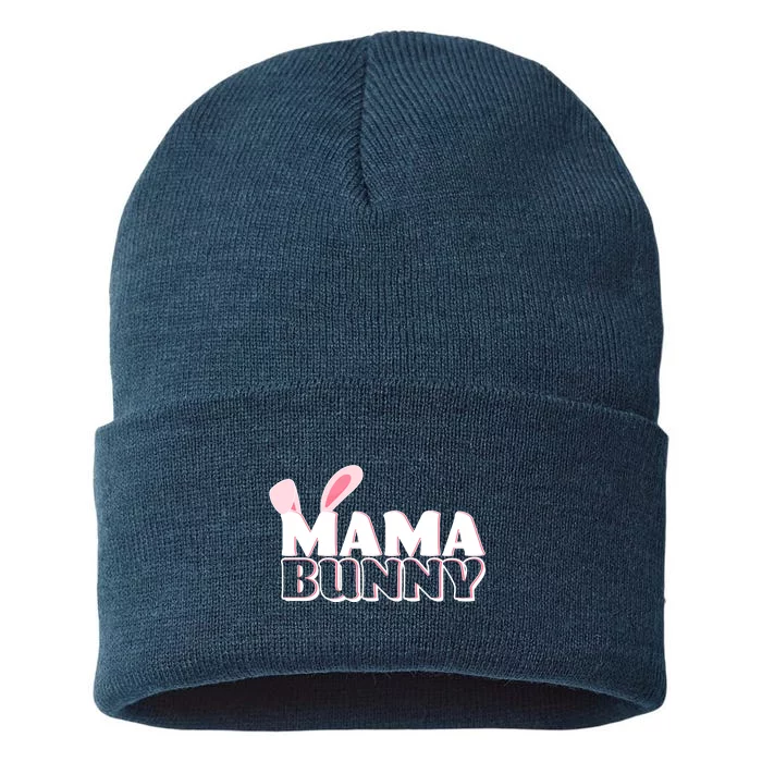 Cute Easter Mama Bunny Matching Family Shirts Sustainable Knit Beanie